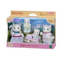Edição Limitada Sylvanian Families Anime Snow Leopard Family Figures Cute Baby Doll Kid Gift