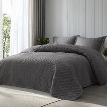 Edredão Bedsure Oversize King Size cinza com 2 fronhas Edredão Bedsure Oversize King Size cinza com 2 fronhas