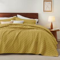 Edredão Bedsure Queen Size Leve Amarelo Mostarda