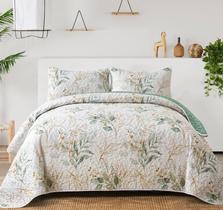 Edredão de cama Anibedding Floral Queen Size verde para toda a temporada Edredão de cama Anibedding Floral Queen Size verde para toda a temporada
