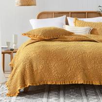 Edredão HORIMOTE HOME Yellow Ruffled Queen com fronhas Edredão HORIMOTE HOME Yellow Ruffled Queen com fronhas