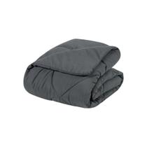 Edredom 1 Peça Queen Percal 200 Fios Unique 100% Poliéster - Grafite