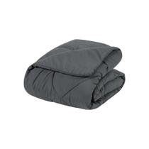 Edredom 1 Peça Queen Percal 200 Fios Unique 100% Poliéster - Grafite Edredom 1 Peça Queen Percal 200 Fios Unique 100% Poliéster - Grafite