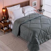Edredom 1 Peça Queen Percal 200 Fios Unique Grafite Edredom 1 Peça Queen Percal 200 Fios Unique Grafite