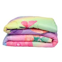 Edredom Alegria Infantil Solteiro Micropercal 200 Fios 100% Poliéster - Borboleta