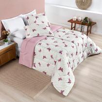 Edredom avere Super King 03 peças Micropercal 200 Fios Floral