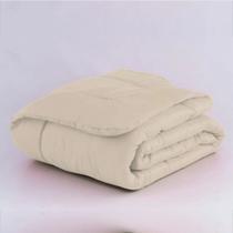 Edredom Avulso Casal Dupla Face Percal 100% Algodão Avelã