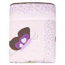 Edredom Bebê Patchwork Percal 180 Fios Lilás - Buettner