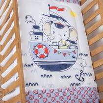 Edredom Bebê Personagens Dupla Face Menino (Elefante)