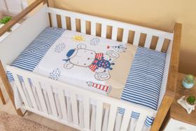 Edredom Bebê Personagens Dupla Face Menino (Urso Sailor)