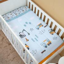 Edredom Berço Americano Enxoval Bebê Menino Transportes