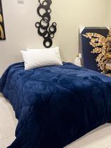 Edredom blend luxo velvet azul strong queen