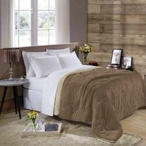 Edredom Buettner Queen Plush Flanel Dupla Face Khaki Edredom Buettner Queen Plush Flanel Dupla Face Khaki