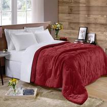 Edredom Buettner Queen Plush Flannel Dupla 220x240 Vermelho