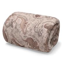 Edredom Buettner Solteiro Malha 100% Algodão Basic Estampado Dinossauros 150mx220m Bege - Buettner e Bouton