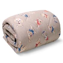 Edredom Buettner Solteiro Malha 100% Algodão Basic Estampado Dogs 150mx220m Cinza - Buettner e Bouton