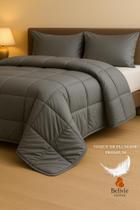 Edredom Casal 400 Fios Dupla Face Pluma Extra Macia Luxo Top