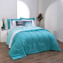 Edredom Casal 7 Peças Toque Suave Maciez Conforto para Noites Tranquilas - 3202