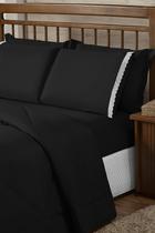 Edredom Casal AVULSO Queen Dupla Face Aconchego 01 Peça - Preto Edredom Casal AVULSO Queen Dupla Face Aconchego 01 Peça - Preto