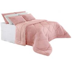 Edredom Casal BBC Textil Plush Dupla Face Coral - 311