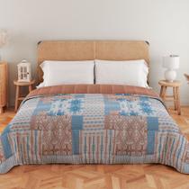 Edredom Casal de Malha 100% Algodão e Plush Dupla Face Antialérgico 235x240cm BF Colchões Edredom Casal de Malha 100% Algodão e Plush Dupla Face Antialérgico 235x240cm BF Colchões