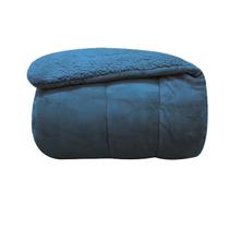 Edredom - Casal - Dupla Face - Capetown - Sherpa - Azul Petróleo - Niazitex