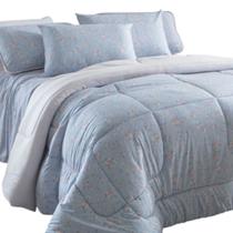 Edredom Casal Kacyumara Sofee Dupla Face Vick Azul - 002854