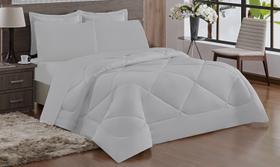 Edredom Casal King Liso 1 Pç Dubai Dupla Face - cinza