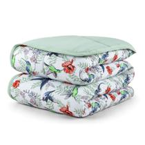 Edredom Casal Malha 100% Algodão Liso Dupla Face C/ Viés