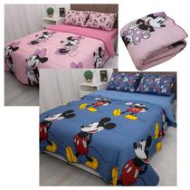 Edredom Casal Mickey e Minnie Disney Dupla Face 2,00x2,20m Edredom Casal Mickey e Minnie Disney Dupla Face 2,00x2,20m