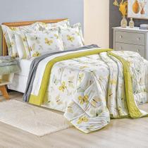 Edredom Casal Padrão Borboleta Estampado 150 Fios 100% Algodão 3 Peças Edredom Casal Padrão Borboleta Estampado 150 Fios 100% Algodão 3 Peças