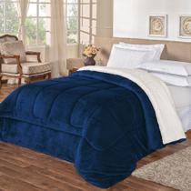 Edredom Casal Padrão Coberdrom Sherpa/Mantinha Everest 1 Peça - Marinho Edredom Casal Padrão Coberdrom Sherpa/Mantinha Everest 1 Peça - Marinho