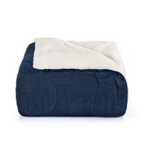 Edredom Casal Pele Carneiro Coberdrom Dupla Face Mariner Edredom Casal Pele Carneiro Coberdrom Dupla Face Mariner
