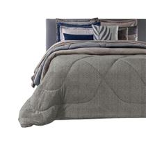 Edredom Casal Plush Coberdrom Dupla Face Estampado Chevron Edredom Casal Plush Coberdrom Dupla Face Estampado Chevron