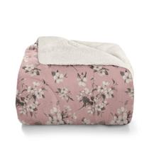 Edredom Casal Plush Sherpa Coberdrom D Face Estampado Sépia Edredom Casal Plush Sherpa Coberdrom D Face Estampado Sépia