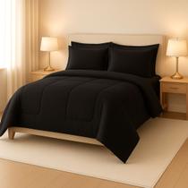 Edredom Casal Queen 5 Peças Dupla Face com Fronhas e Porta Travesseiros Conforto e Elegância