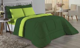 Edredom casal queen brilhante malha penteada 100% algodão verde com pistache
