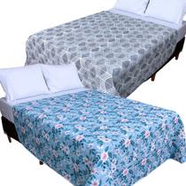 Edredom Casal Queen Dupla Face Avulso Estampas Variadas 1 Pç