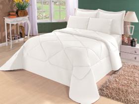 Edredom Casal Queen + Lençol Conforto Dupla Face 6pçs Branco