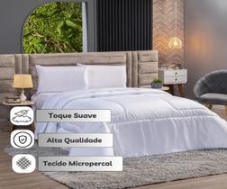 Edredom Casal Queen Tecido Percal 400 Fios Toque Macio