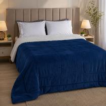 Edredom Coberdrom Casal Queen Dupla Face Sherpa Manta Soft Macio