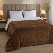Edredom Coberdrom Casal Queen Dupla Face Sherpa Manta Soft Macio