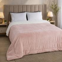 Edredom Coberdrom Casal Queen Dupla Face Sherpa Manta Soft Macio
