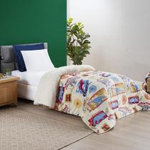 Edredom Coberdrom Diverkids Solteiro Sherpa Toque Lã Dino Edredom Coberdrom Diverkids Solteiro Sherpa Toque Lã Dino