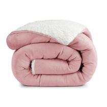 Edredom Coberdrom Esquimó Queen Sherpa Toque Lã Carneiro - Rosa - 100% Poliéster Edredom Coberdrom Esquimó Queen Sherpa Toque Lã Carneiro - Rosa - 100% Poliéster