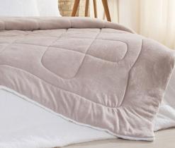 Edredom Coberdrom Solteiro Sherpa Com Soft Flanelado