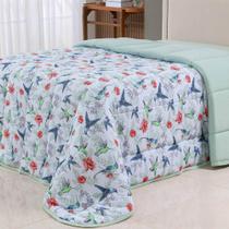 Edredom Coberdrom Sonho Bom Solteiro Em Malha Verde 100% Edredom Coberdrom Sonho Bom Solteiro Em Malha Verde 100%