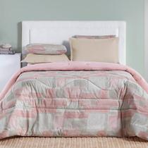 Edredom Cobertor Casa Scarpa Maris Queen Percalle 200 Fios Estampado Quadri Rosê Edredom Cobertor Casa Scarpa Maris Queen Percalle 200 Fios Estampado Quadri Rosê