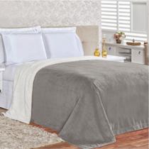 Edredom Cobertor Coberta Manta Casa Show King - Cinza - 100% Poliéster