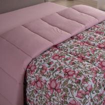 Edredom Cobertor Sonnet King Malha Estampada Dupla Face 100% Algodão - Flores - Rosê Edredom Cobertor Sonnet King Malha Estampada Dupla Face 100% Algodão - Flores - Rosê